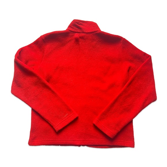 Red fleece zip up jacket - Picture 2 of 4